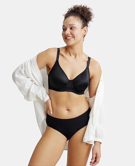 Jockey 1855 Women’s Underwired Minimizer Bra – Full Coverage with Broad Wings & Soft Microfiber